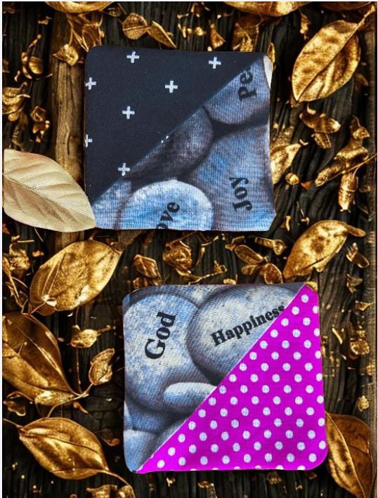 Set of Two - Spiritual Fabric Corner Bookmarks, Faith-Inspired Bookmarks