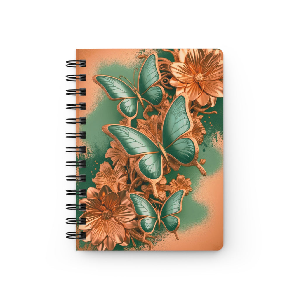 Green Butterfly Luxe Journal Floral Notebook | Elegant Nature-Inspired Writing Journal