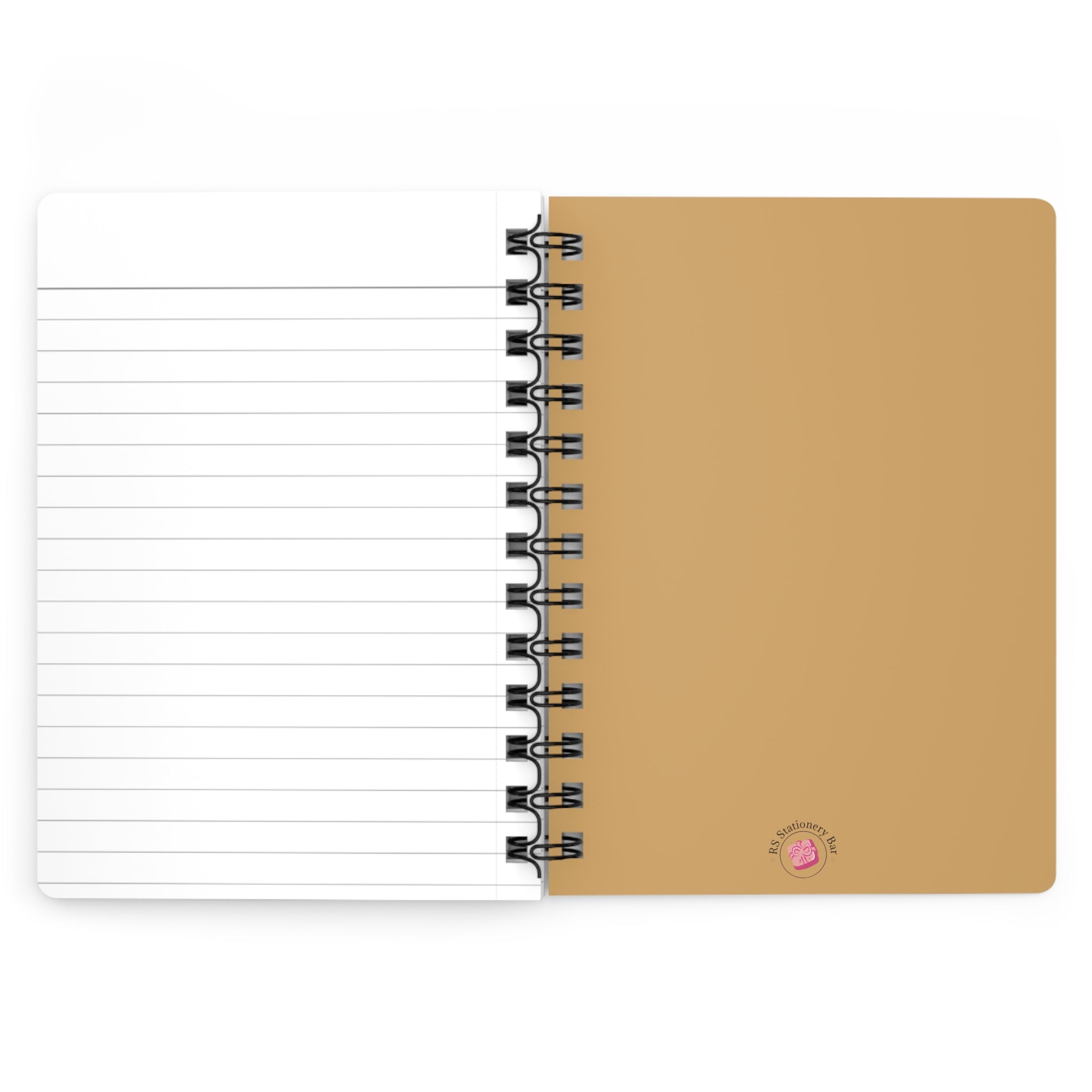 Blue Gold Personalized Abstract Watercolor Circles Spiral Bound