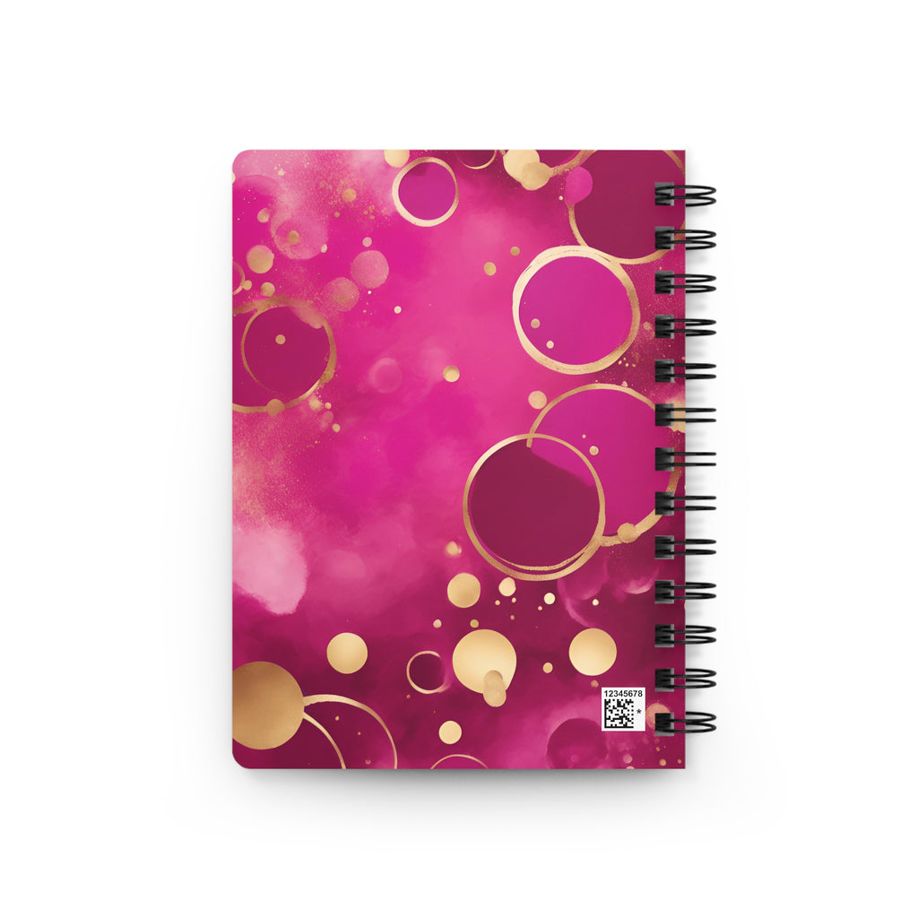 Purple Gold Abstract Watercolor Circles Spiral Bound Journal