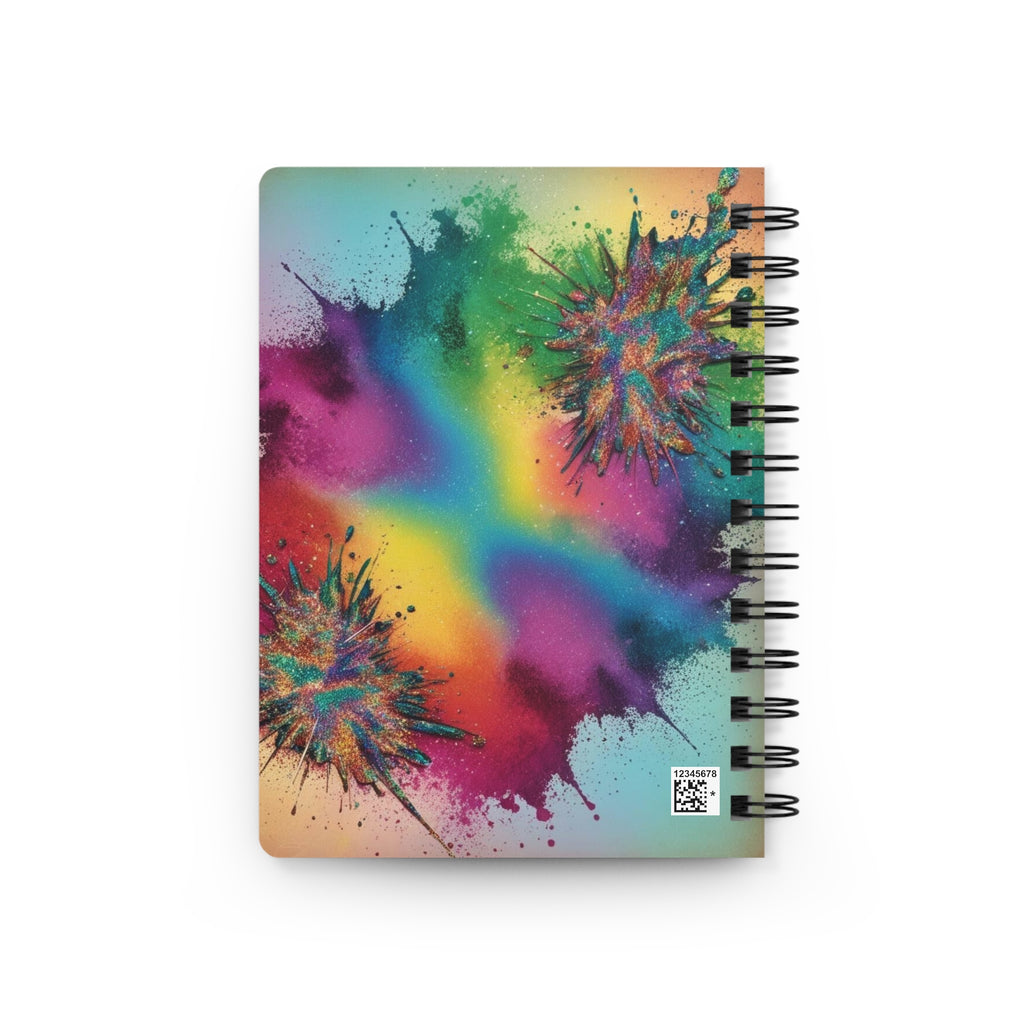 Glitter Paint Splash Colorful Notebook