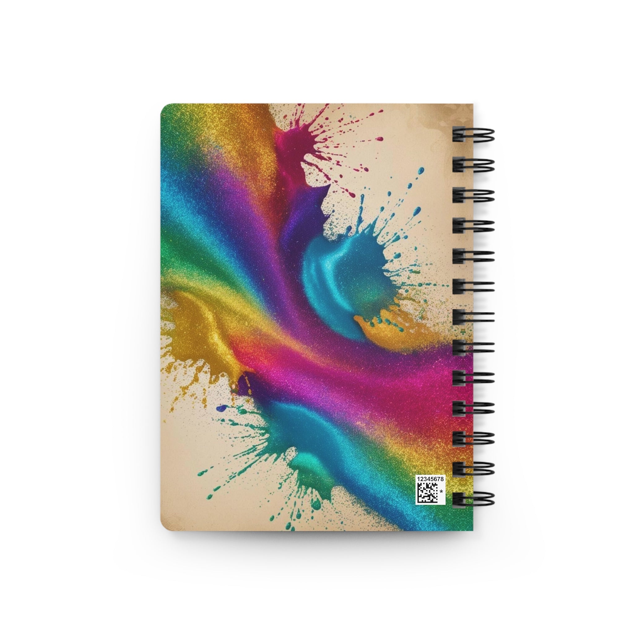 Glitter Paint Brush Stroke Vibrant Notebook