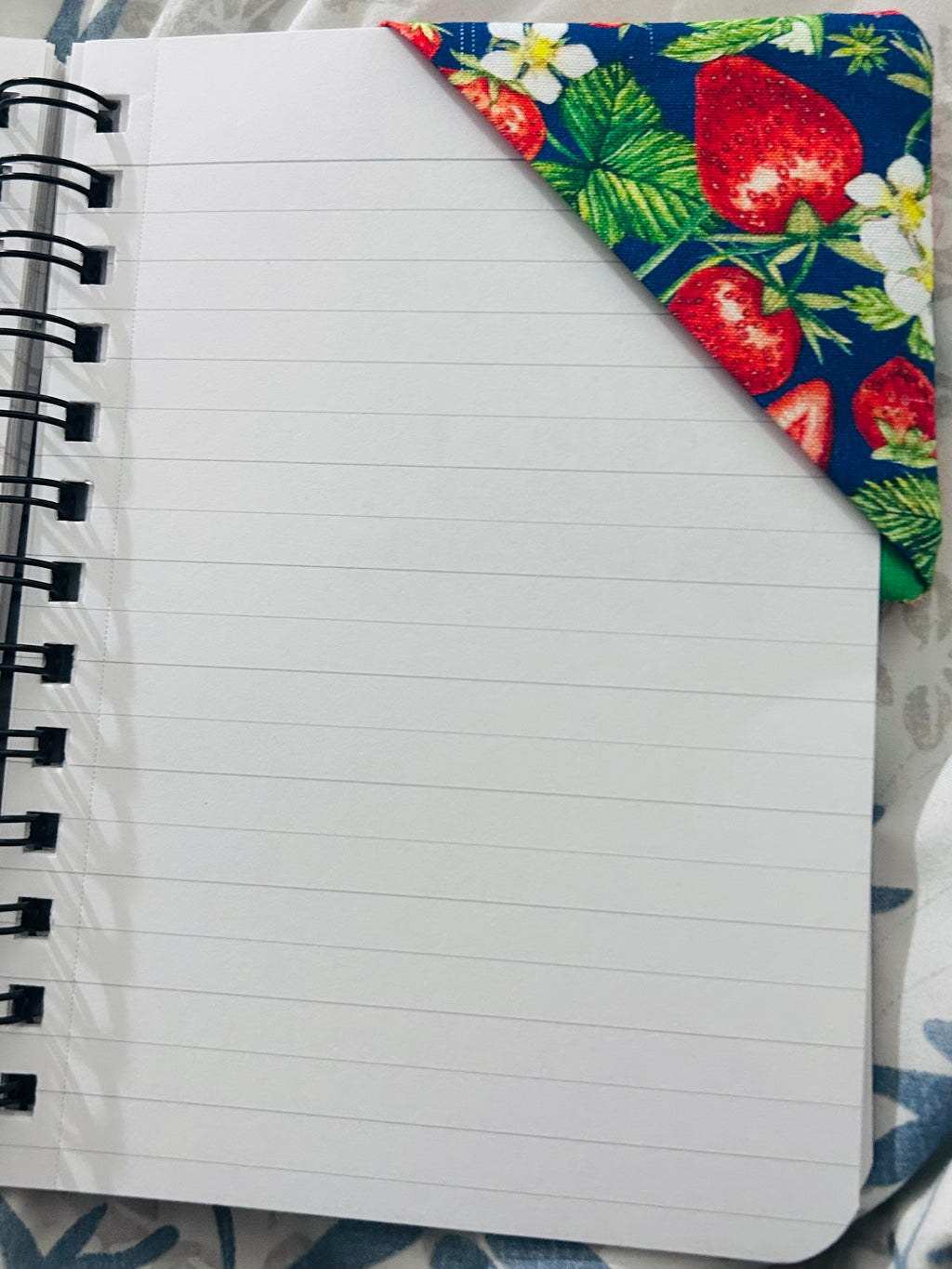 Fruit Floral Fabric Corner Bookmarks | Set of 2 — Handmade Bookish Gift