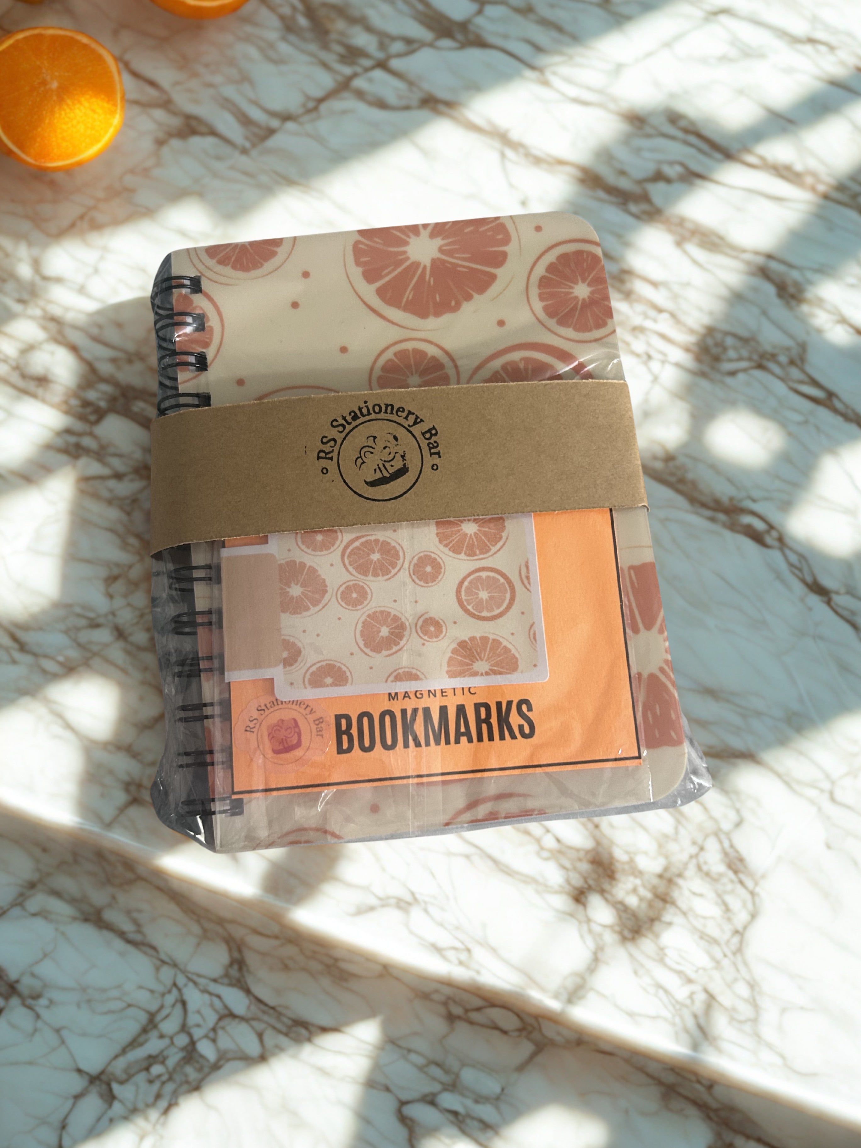 Orange Fruit-Inspired Luxe Notebook Set