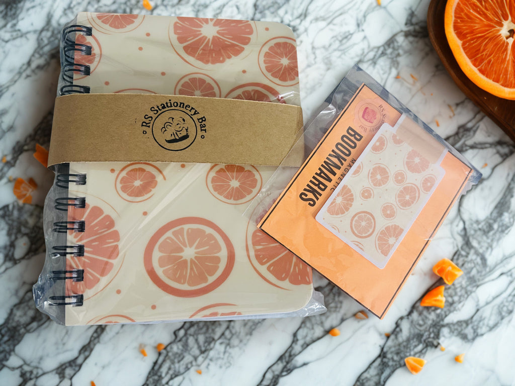 Orange Fruit-Inspired Luxe Notebook Set