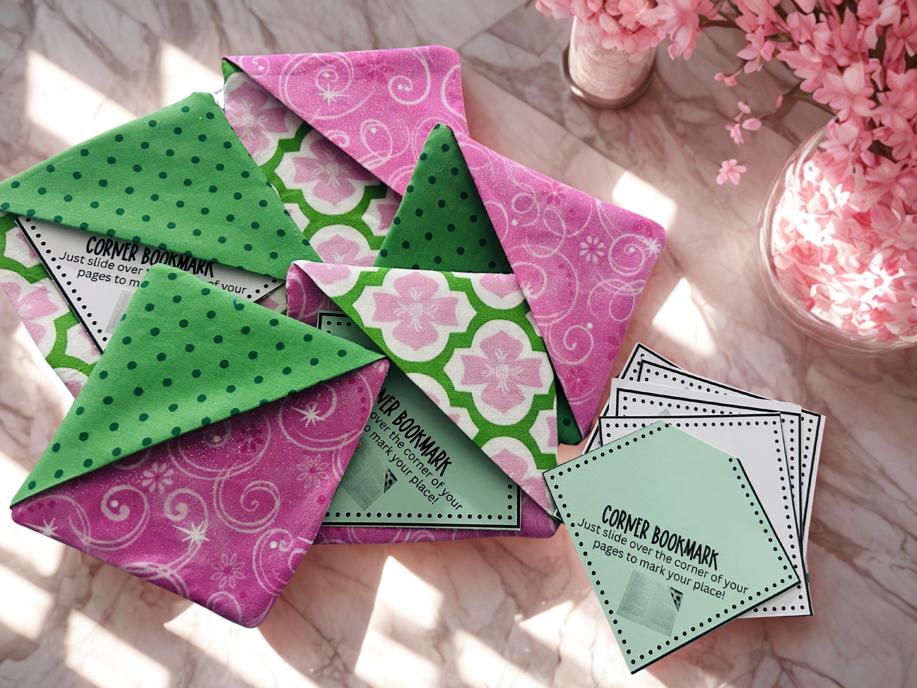 Personalized Corner Fabric Bookmark Set –  Custom Corner Bookmarks