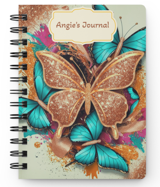 Luxe Bronze Butterfly Notebook | Stylish Journal