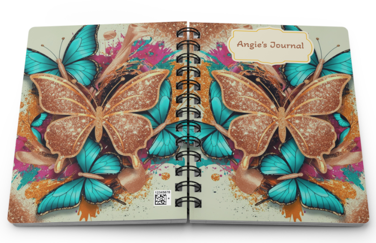 Luxe Bronze Butterfly Notebook | Stylish Journal