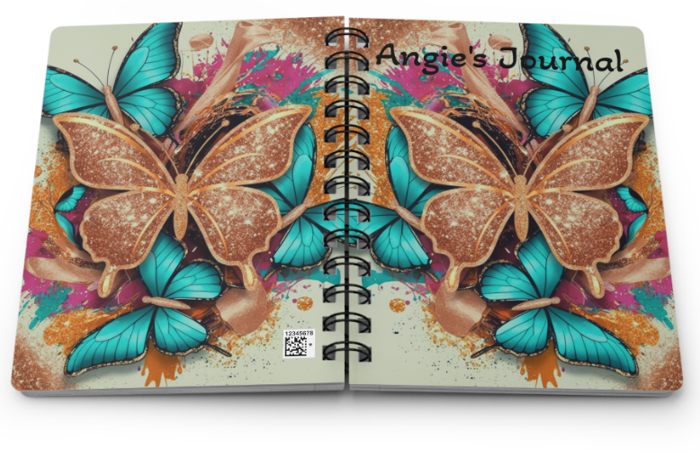 Luxe Bronze Butterfly Notebook | Stylish Journal