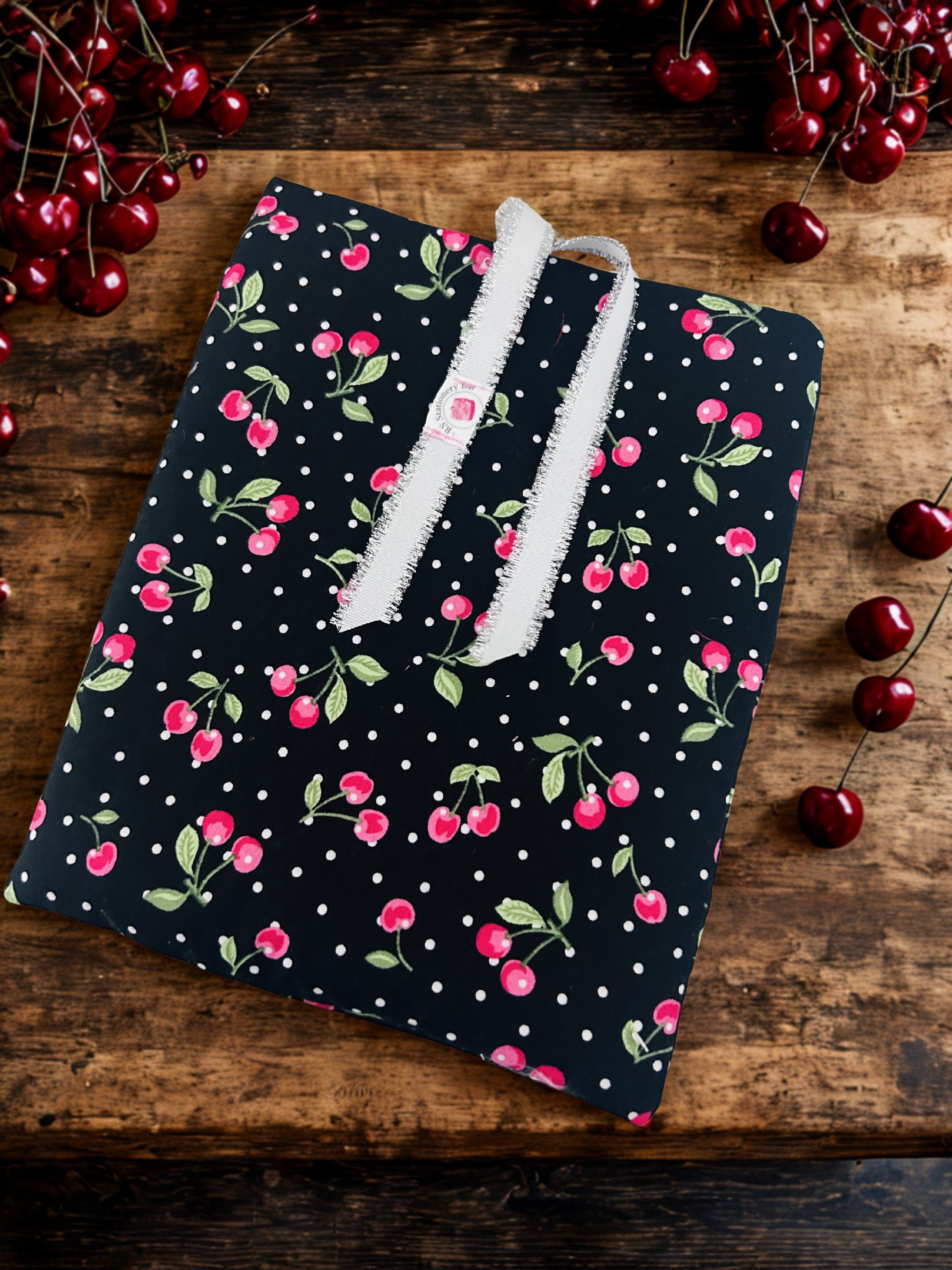 Handmade Luxe Fabric Sleeve for Tablet, eReader, Bible & Journal | Padded Kindle & Notebook Cover | Ribbon Closure