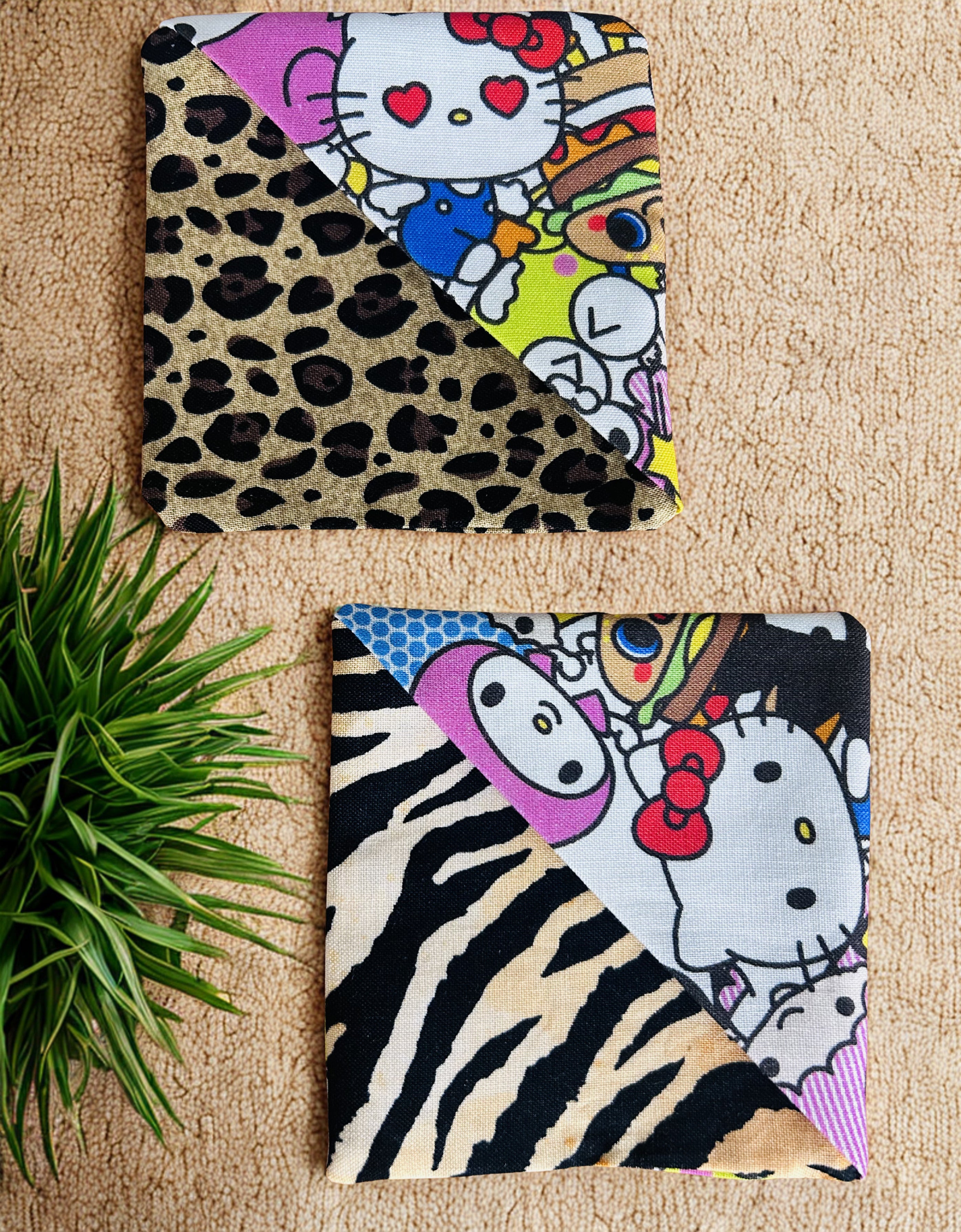 Animal Print Fabric Corner Bookmarks – Set of 2