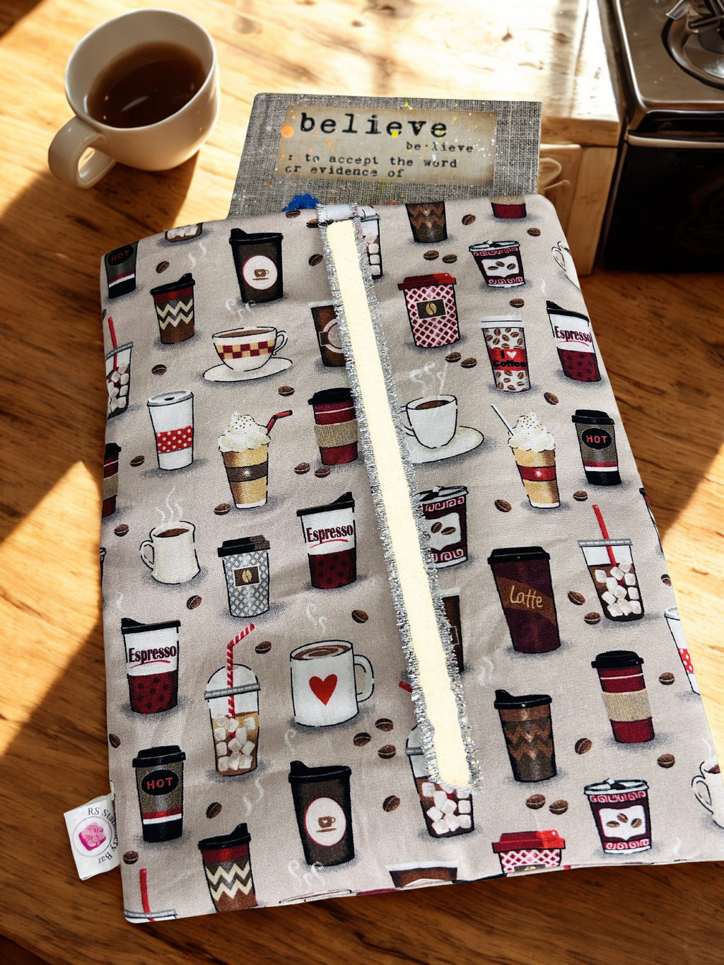 Handmade Luxe Fabric Sleeve for Tablet, eReader & Journal | Padded Kindle & Notebook Cover | Ribbon Closure