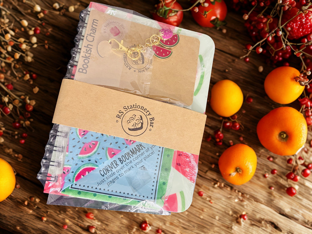 Watermelon Fruit-Inspired Luxe Notebook Set