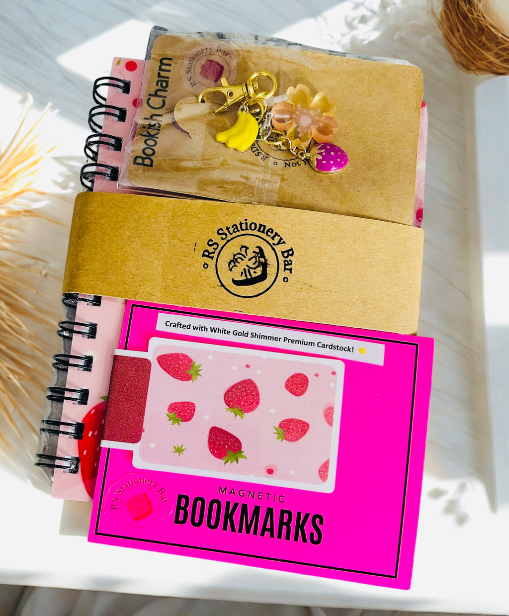 Strawberry Fruit-Inspired Luxe Notebook Set