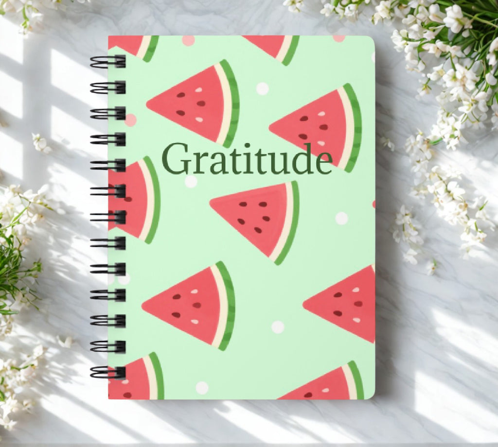 Watermelon Pastel Spiral Bound Journal — Fruit Theme Notebook