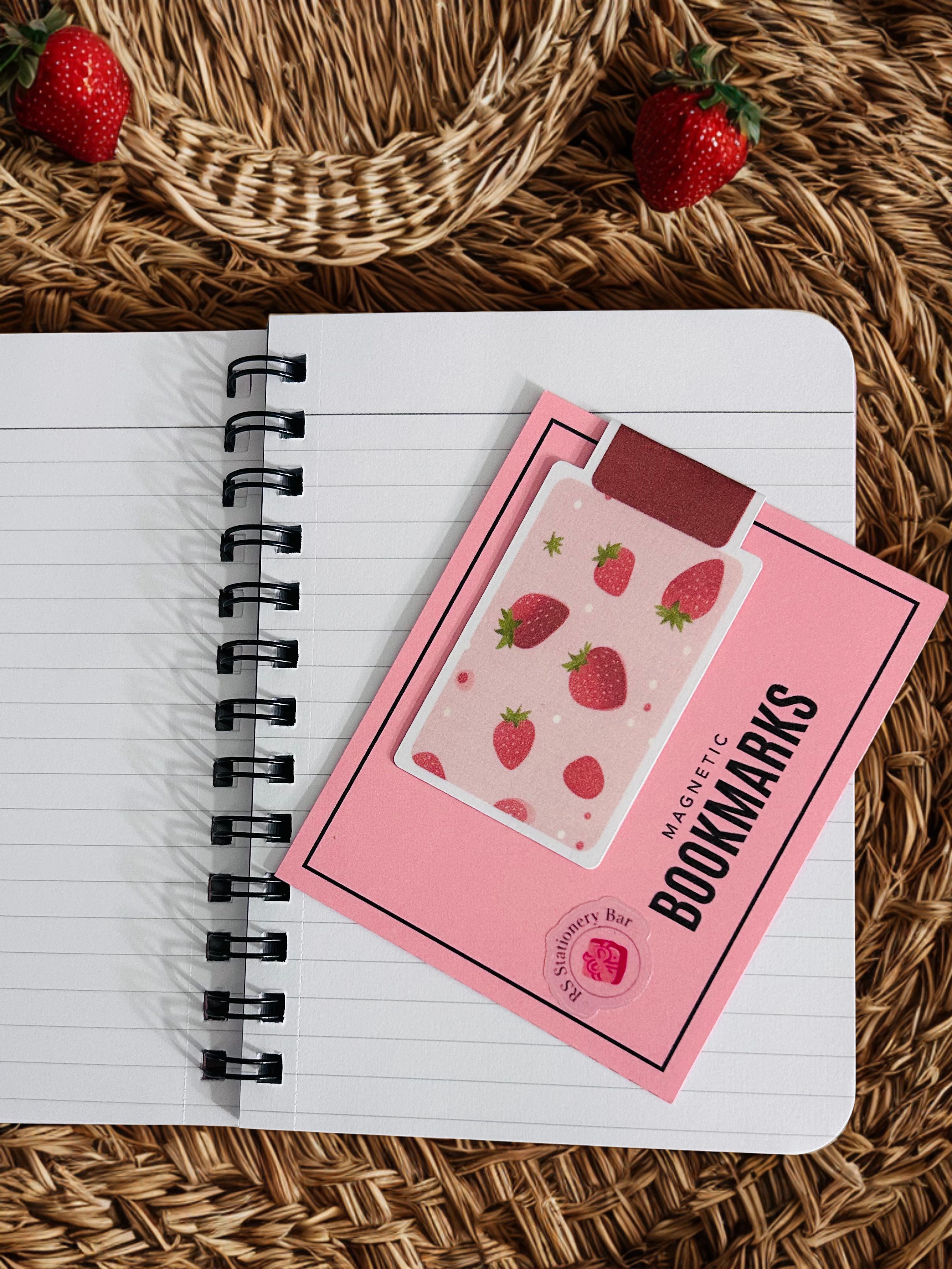 Strawberry Pastel Spiral Bound Journal — Strawberry Fruitful Faith Diary