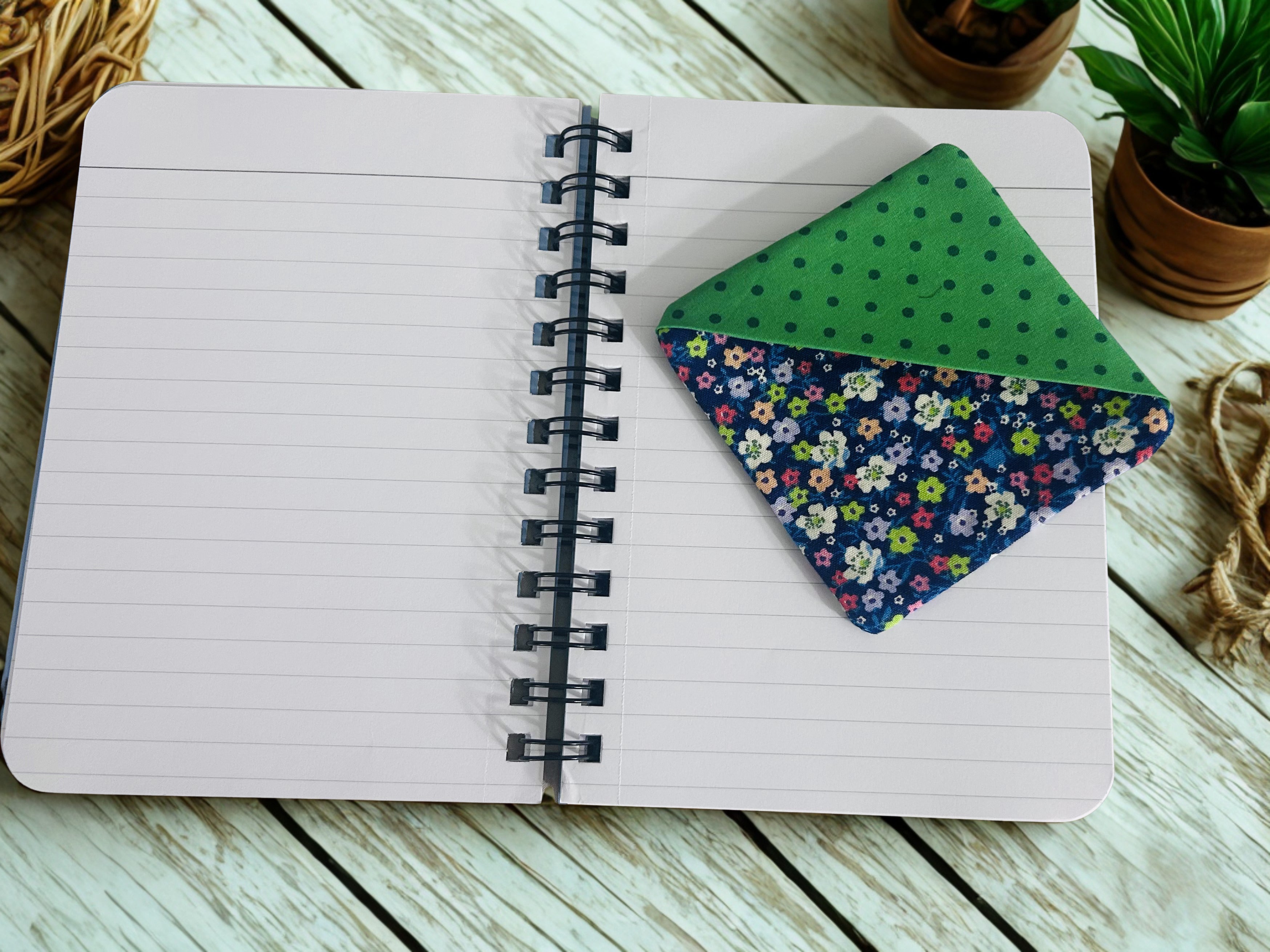 Floral Fabric Corner Bookmarks | Set of 2 - Handmade Bookish Gift