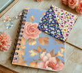 Floral Peach Blooms Spiral Notebook Set