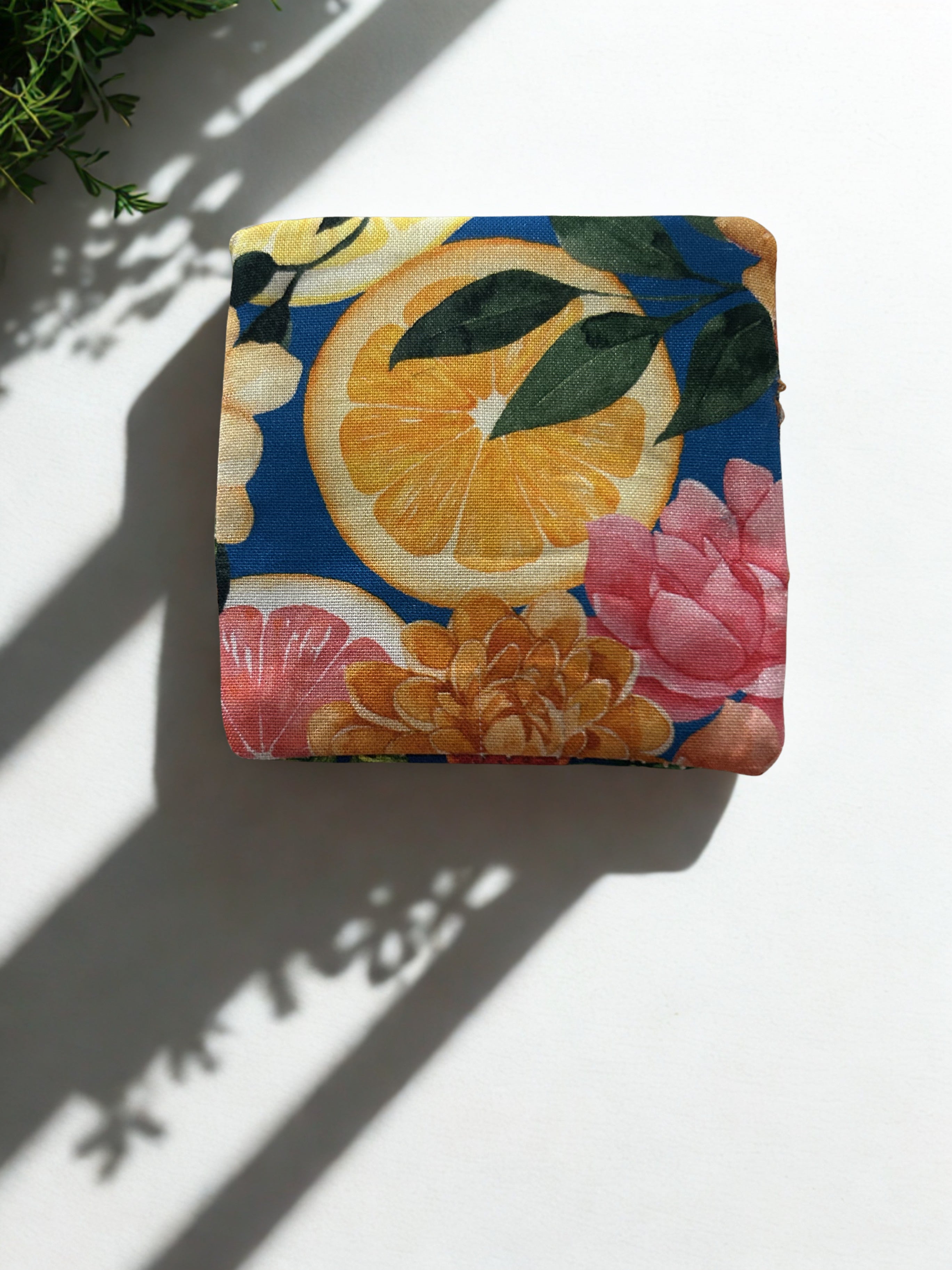 Fruit Floral Fabric Corner Bookmarks | Set of 2 — Handmade Bookish Gift