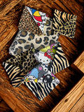 Butterfly Animal Print Fabric Corner Bookmarks | Nature Fabric Set of 2