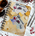 Mental Health Sticker | Coffee, Jesus, Wine, Journal | Christian Self-Care Decal