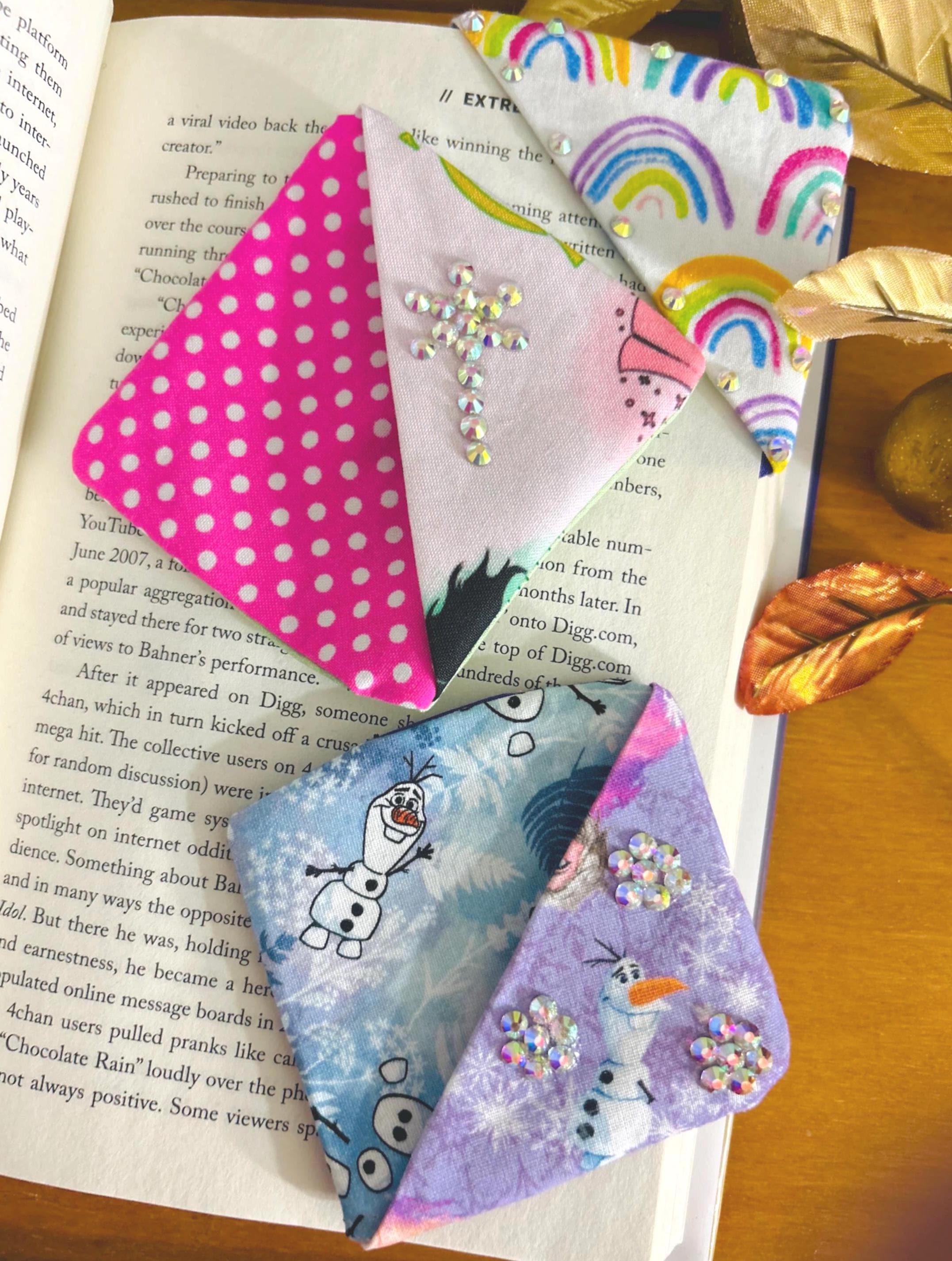 Personalized Corner Fabric Bookmark Set –  Custom Corner Bookmarks