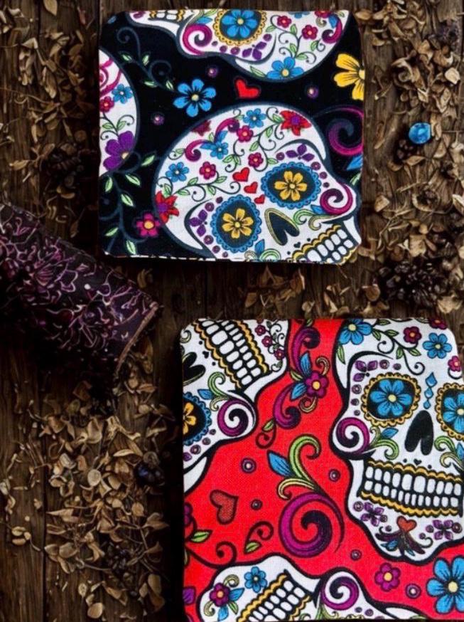 Sugar Skull Floral Corner Bookmarks – Cinco De Mayo Reader Gift Favors