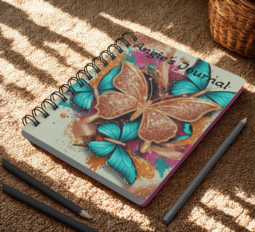 Luxe Bronze Butterfly Notebook | Stylish Journal